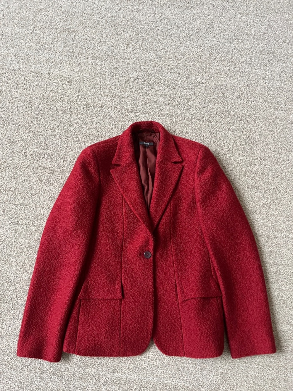 Gorgeous, vintage Zanella jacket. Deep red, fully lined, excellent condition. 8